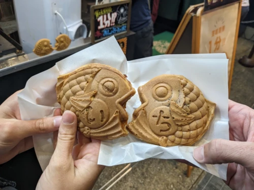 Notre tayaki favori, qui est en fait agrémenté d'une portion généreuse de beurre qui fond dans la bouche