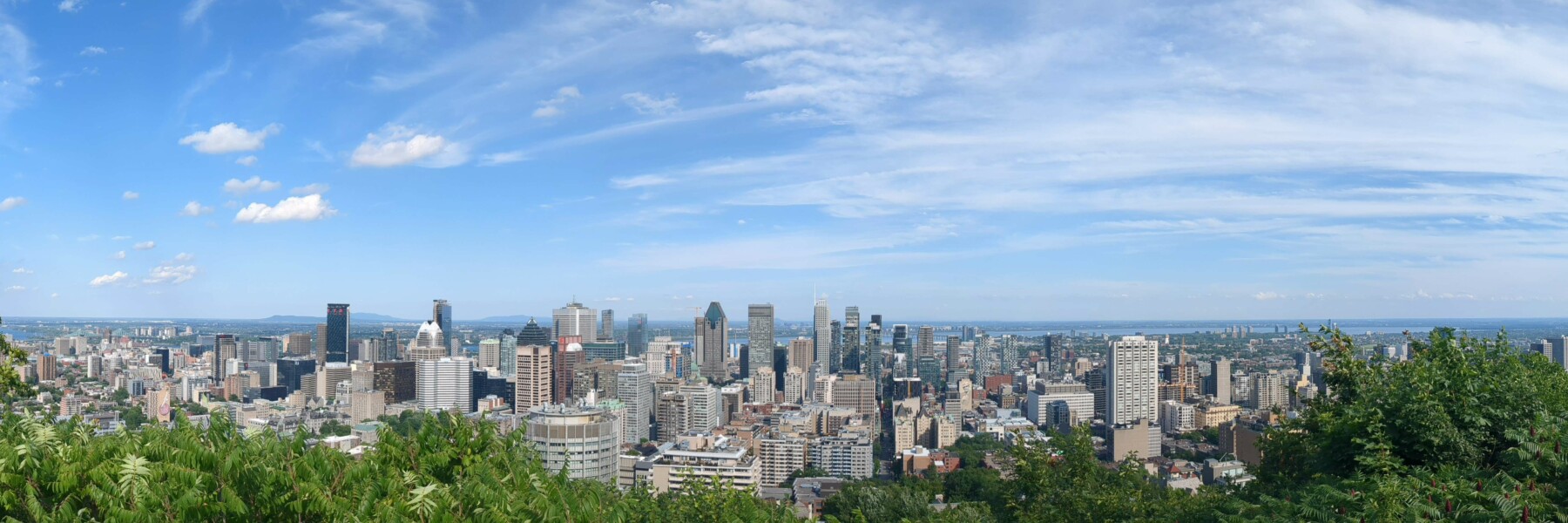 Vue panoramique de la ville depuis le parc de Mont-royal